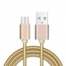 3pcs Micro USB to USB Lightning Nylon Cable for Android Smartphones&Tablets 
